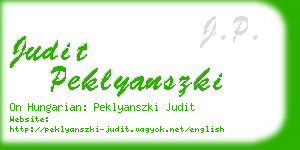 judit peklyanszki business card